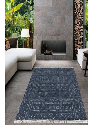 Viyana Home Dijital Baskılı Kaymaz Taban Yıkanabilir Sade Desen Salon Halısı Mutfak Halısı Yolluk VH-HT-414