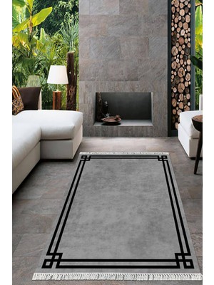 Viyana Home Dijital Baskılı Kaymaz Taban Yıkanabilir Çerçeveli Salon Halısı Mutfak Halısı Yolluk VH-HT-431