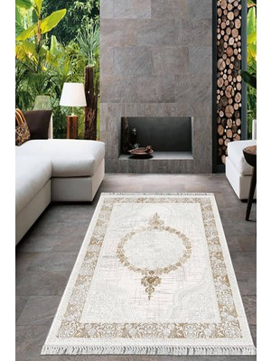 Viyana Home Dijital Baskılı Kaymaz Taban Yıkanabilir Çerçeveli Salon Halısı Mutfak Halısı Yolluk VH-HT-503