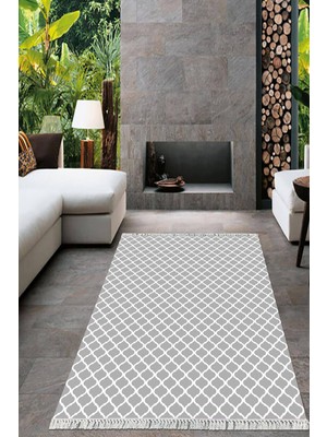 Viyana Home Dijital Baskılı Kaymaz Taban Yıkanabilir Sade Desen Salon Halısı Mutfak Halısı Yolluk VH-HT-522