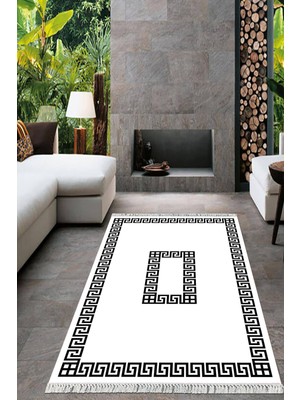 Viyana Home Dijital Baskılı Kaymaz Taban Yıkanabilir Çerçeveli Salon Halısı Mutfak Halısı Yolluk VH-HT-595