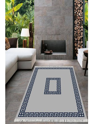 Viyana Home Dijital Baskılı Kaymaz Taban Yıkanabilir Çerçeveli Salon Halısı Mutfak Halısı Yolluk VH-HT-599