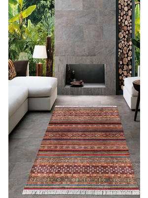 Viyana Home Dijital Baskılı Kaymaz Taban Yıkanabilir Modern Salon Halısı Mutfak Halısı Yolluk VH-HT-649