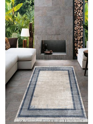 Viyana Home Dijital Baskılı Kaymaz Taban Yıkanabilir Çerçeveli Salon Halısı Mutfak Halısı Yolluk VH-HT-669