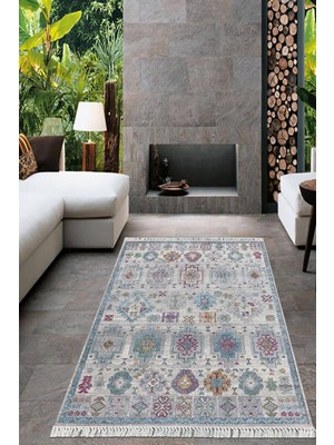Viyana Home Dijital Baskılı Kaymaz Taban Yıkanabilir Modern Salon Halısı Mutfak Halısı Yolluk VH-HT-756