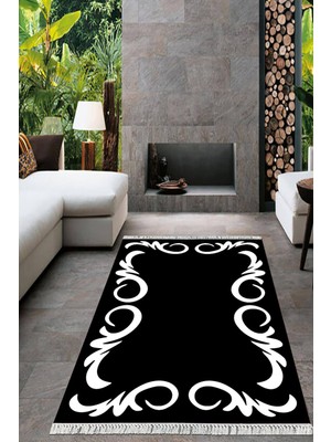 Viyana Home Dijital Baskılı Kaymaz Taban Yıkanabilir Çerçeveli Salon Halısı Mutfak Halısı Yolluk VH-HT-866
