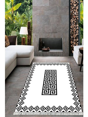 Viyana Home Dijital Baskılı Kaymaz Taban Yıkanabilir Çerçeveli Salon Halısı Mutfak Halısı Yolluk VH-HT-838