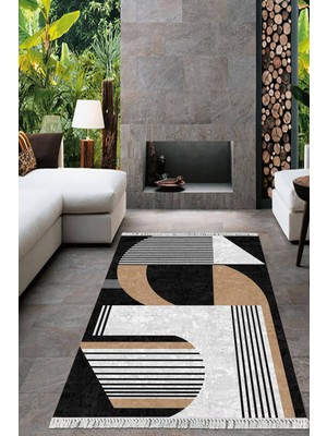 Viyana Home Dijital Baskılı Kaymaz Taban Yıkanabilir Modern Salon Halısı Mutfak Halısı Yolluk VH-HT-915