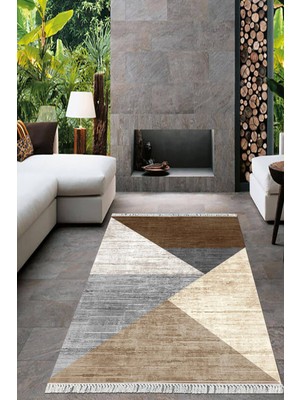 Viyana Home Dijital Baskılı Kaymaz Taban Yıkanabilir Modern Salon Halısı Mutfak Halısı Yolluk VH-HT-925