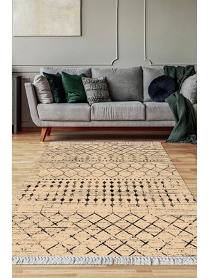 Viyana Home Dijital Baskılı Kaymaz Taban Yıkanabilir Salon Halısı Mutfak Halısı Yolluk VH-SD-1168