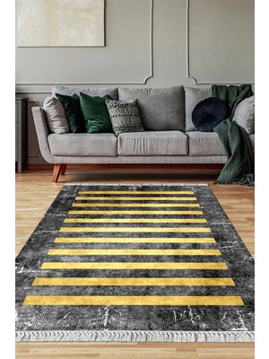 Viyana Home Dijital Baskılı Kaymaz Taban Yıkanabilir Salon Halısı Mutfak Halısı Yolluk VH-SD-251