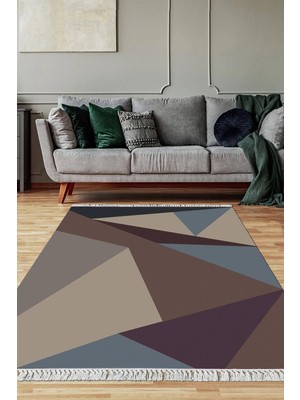 Viyana Home Dijital Baskılı Kaymaz Taban Yıkanabilir Salon Halısı Mutfak Halısı Yolluk VH-SD-430