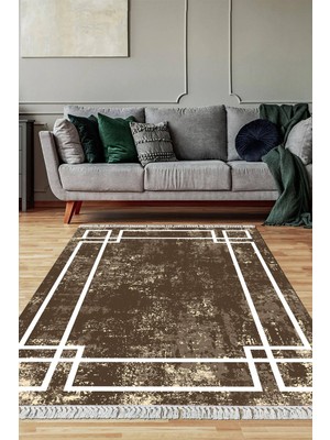 Viyana Home Dijital Baskılı Kaymaz Taban Yıkanabilir Salon Halısı Mutfak Halısı Yolluk VH-SD-599