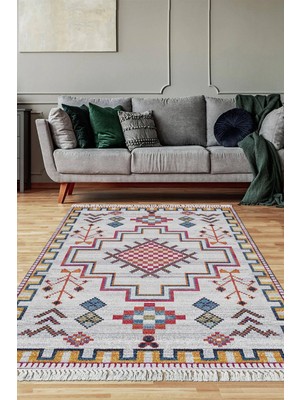 Viyana Home Dijital Baskılı Kaymaz Taban Yıkanabilir Salon Halısı Mutfak Halısı Yolluk VH-SD-805