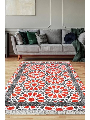 Viyana Home Dijital Baskılı Kaymaz Taban Yıkanabilir Salon Halısı Mutfak Halısı Yolluk VH-SD-811