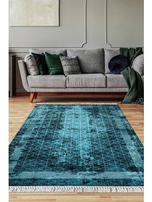 Viyana Home Dijital Baskılı Kaymaz Taban Yıkanabilir Salon Halısı Mutfak Halısı Yolluk VH-SD-830