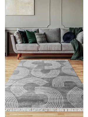 Viyana Home Dijital Baskılı Kaymaz Taban Yıkanabilir Salon Halısı Mutfak Halısı Yolluk VH-SD-848