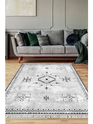 Viyana Home Dijital Baskılı Kaymaz Taban Yıkanabilir Salon Halısı Mutfak Halısı Yolluk VH-SD-958