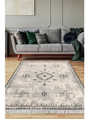 Viyana Home Dijital Baskılı Kaymaz Taban Yıkanabilir Salon Halısı Mutfak Halısı Yolluk VH-SD-961