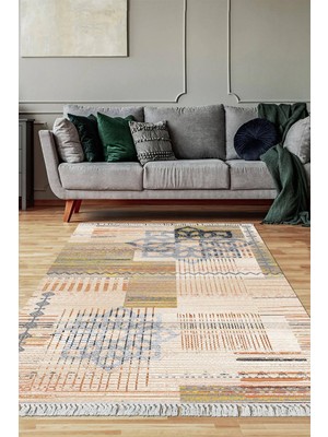 Viyana Home Dijital Baskılı Kaymaz Taban Yıkanabilir Salon Halısı Mutfak Halısı Yolluk Vh-Sm-9