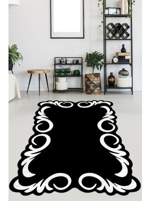 Viyana Home Kaymaz Taban Yıkanabilir Lazer Kesim Salon Halısı Mutfak Halısı Yolluk VHL-HT-1026