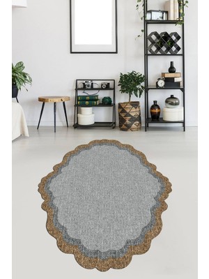 Viyana Home Kaymaz Taban Yıkanabilir Lazer Kesim Salon Halısı Mutfak Halısı Yolluk VHL-HT-1601