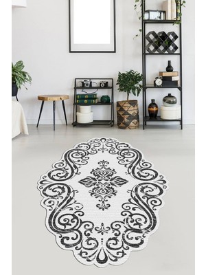 Viyana Home Kaymaz Taban Yıkanabilir Lazer Kesim Salon Halısı Mutfak Halısı Yolluk VHL-HT-887