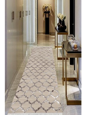 Viyana Home Dijital Baskılı Kaymaz Taban Yıkanabilir Modern Salon Halısı Koridor Halısı Yolluk VHU-HS-176