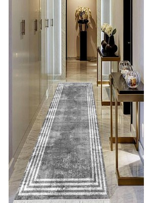 Viyana Home Dijital Baskılı Kaymaz Taban Yıkanabilir Modern Salon Halısı Koridor Halısı Yolluk VHU-HT-485