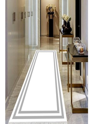 Viyana Home Dijital Baskılı Kaymaz Taban Yıkanabilir Modern Salon Halısı Koridor Halısı Yolluk VHU-HT-534