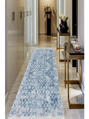 Viyana Home Dijital Baskılı Kaymaz Taban Yıkanabilir Modern Salon Halısı Koridor Halısı Yolluk VHU-HY-1060