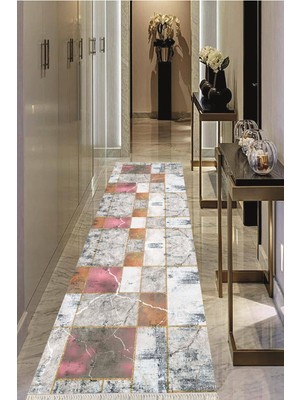 Viyana Home Dijital Baskılı Kaymaz Taban Yıkanabilir Modern Salon Halısı Koridor Halısı Yolluk VHU-SD-290