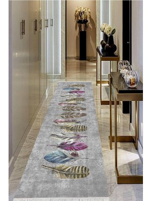 Viyana Home Dijital Baskılı Kaymaz Taban Yıkanabilir Modern Salon Halısı Koridor Halısı Yolluk VHU-SD-289