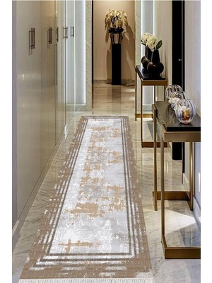 Viyana Home Dijital Baskılı Kaymaz Taban Yıkanabilir Modern Salon Halısı Koridor Halısı Yolluk VHU-SD-296