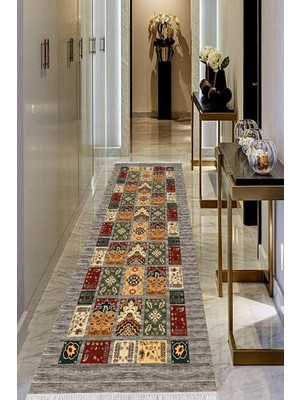 Viyana Home Dijital Baskılı Kaymaz Taban Yıkanabilir Modern Salon Halısı Koridor Halısı Yolluk Vhu-Hk-94