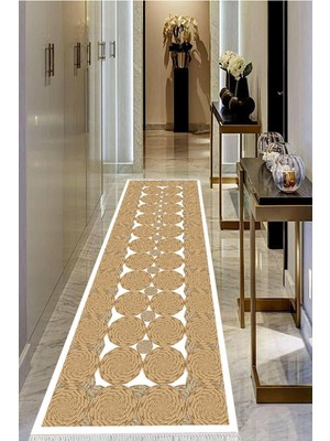 Viyana Home Dijital Baskılı Kaymaz Taban Yıkanabilir Modern Salon Halısı Koridor Halısı Yolluk VHU-SD-335