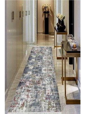 Viyana Home Dijital Baskılı Kaymaz Taban Yıkanabilir Modern Salon Halısı Koridor Halısı Yolluk VHU-SD-291