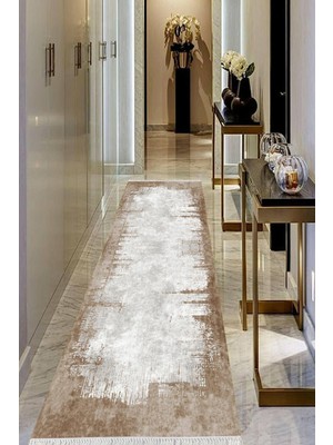 Viyana Home Dijital Baskılı Kaymaz Taban Yıkanabilir Modern Salon Halısı Koridor Halısı Yolluk VHU-HT-494