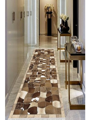 Viyana Home Dijital Baskılı Kaymaz Taban Yıkanabilir Modern Salon Halısı Koridor Halısı Yolluk VHU-HT-1225