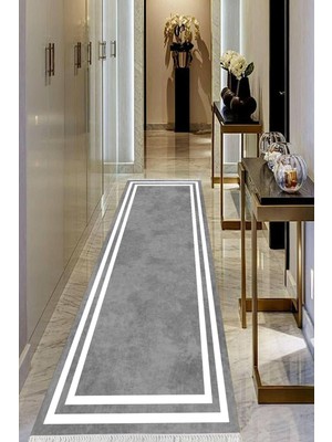 Viyana Home Dijital Baskılı Kaymaz Taban Yıkanabilir Modern Salon Halısı Koridor Halısı Yolluk VHU-HT-530
