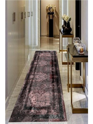 Viyana Home Dijital Baskılı Kaymaz Taban Yıkanabilir Modern Salon Halısı Koridor Halısı Yolluk VHU-SD-281