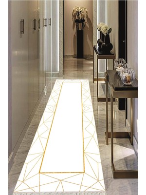 Viyana Home Dijital Baskılı Kaymaz Taban Yıkanabilir Modern Salon Halısı Koridor Halısı Yolluk VHU-SD-440