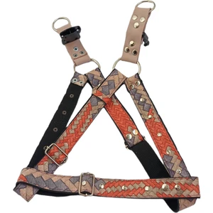 Köpek göğüs tasması orta ırk suni deri renkli genişlik:2,5cm göğüs ölçüsü:40-75cm ayarlamalı dog harness GT1-20