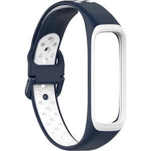 Samsung Galaxy Fit 2 Akıllı Bileklik Uyumlu Delikli Nike Desenli Silikon Kordon Kayış