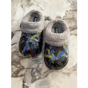 Erkek Çocuk Kürklü Ev Terliği