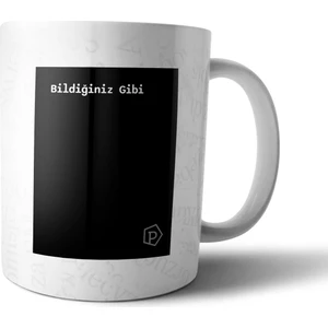 "bildiğiniz Gibi" Tanımı Komik - Siyah Kupa Bardak