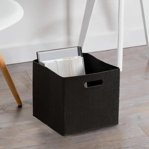 Keçe Sepet  Organizer Dolap Içi Düzenleyici 24X24 cm Tekli Siyah