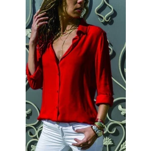 Dokuma Viskon Kumaş Basic Gömlek (Renk Seçenekli)