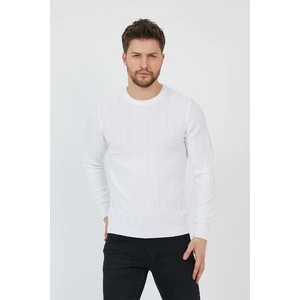 Cool Tarz Beyaz Erkek Yuvarlak Yaka Örme TRIKO-TRZ21722R01M