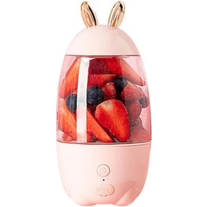 Sevimli Tavşan Sıkacağı Kupası Meyve Blender Mikser Taşınabilir USB Şarj Edilebilir Ev Turuncu Meyve Sıkacağı (Yurt Dışından)